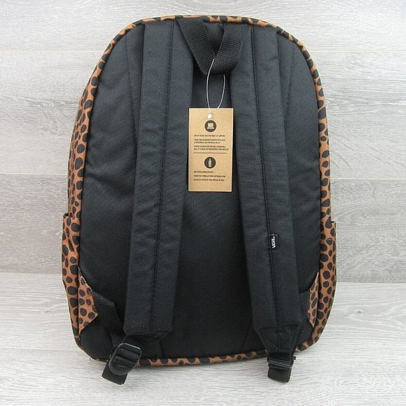 Vans Old Skool H20 Backpack School Travel Bag 22L Brown Black Animal Print NEW - Picture 8 of 12